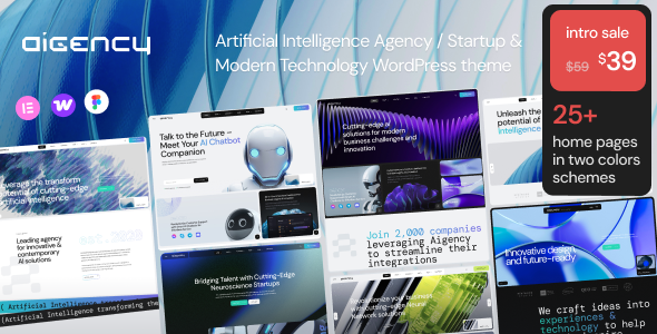 Aigency | AI Agency & Technology Startup WordPress Theme