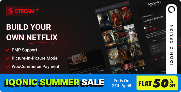 Streamit - OTT Video & Live Streaming Flutter App (WP Backend)