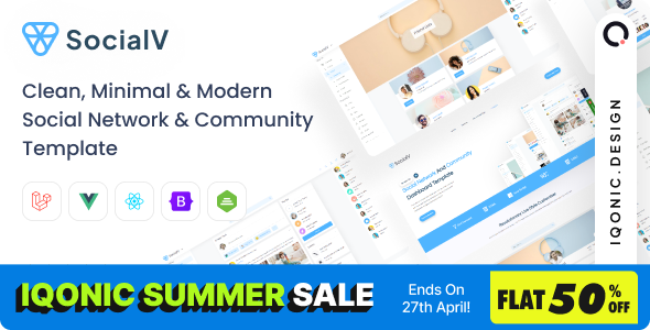 SocialV 5.0 - Social Network & Community Admin Template (HTML, Vue, React JS,  Laravel)