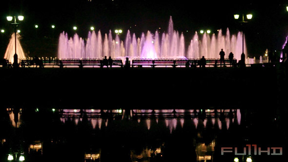 Dancing Fountain in Night City