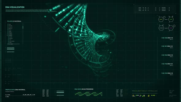 Modern AI System Scanning DNA Strand For Advanced Medical Biology Research alt