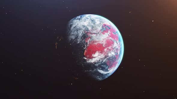 Virus Spread on 3D Earth Map Animation