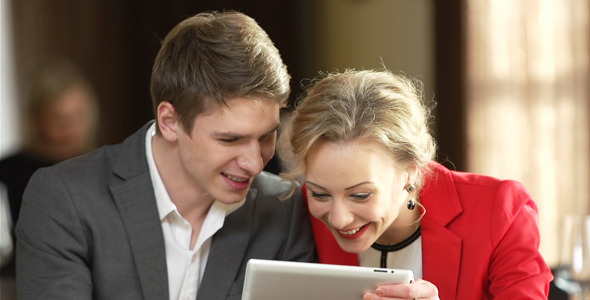 Couple With Tablet alt