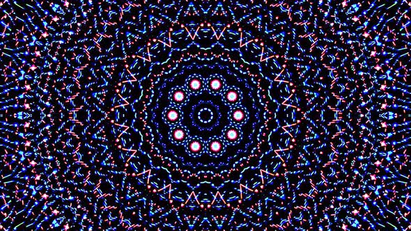 Abstract Kaleidoscope pattern with full colors. Magic mandala. 4k