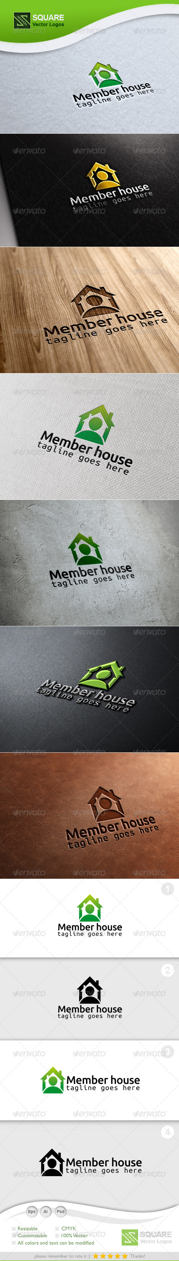 House, People Vector Logo Template