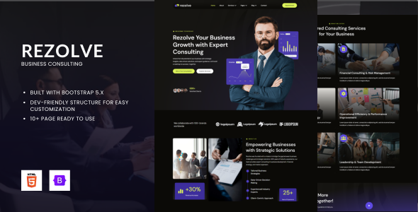 Rezolve - Business Consulting HTML Bootstrap Template