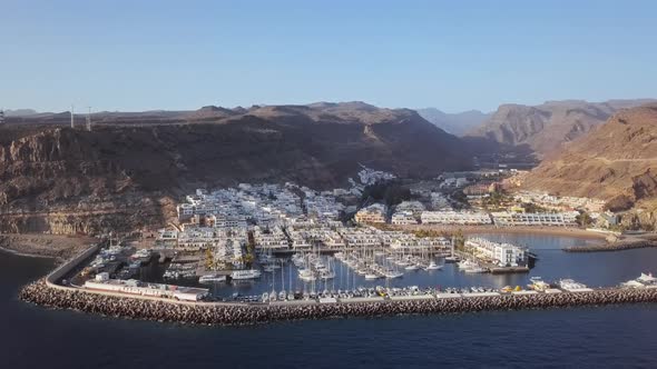 Aerial View of Puerto De Mogan Gran Canaria