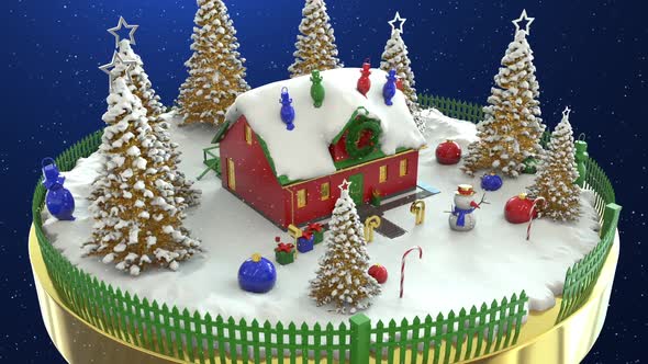 Christmas House Background