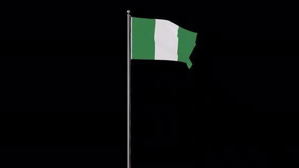 Nigeria Flag Pole Loops With Alpha