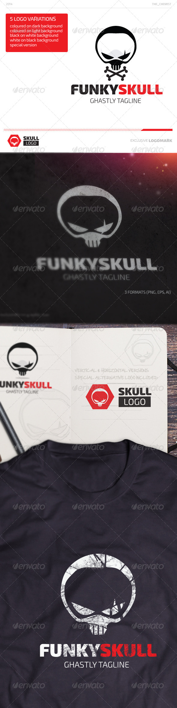 Funky Skull Logo