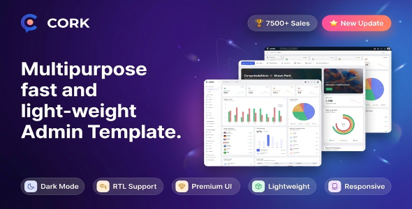Cork - Bootstrap 5 Admin & Laravel Dashboard Template