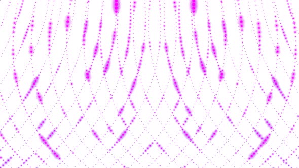 Pink Color Glowing Digital Particle Grid Line Animated On White Background