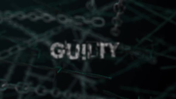 3D Dark Crime Background Word Guilty