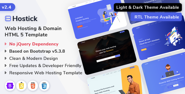 Hostick - Web Hosting & Domain Bootstrap 5 Landing Template