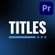 Modern Titles - VideoHive Item for Sale