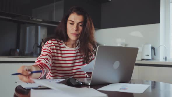 Freelance Outsourced Employee Working From Home Having Online Meeting