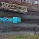 railway wagons loaded with logs top view. - VideoHive Item for Sale
