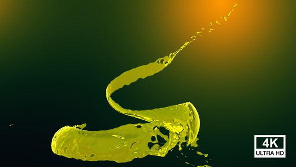 Twisted Olive Oil Splash V4 4K