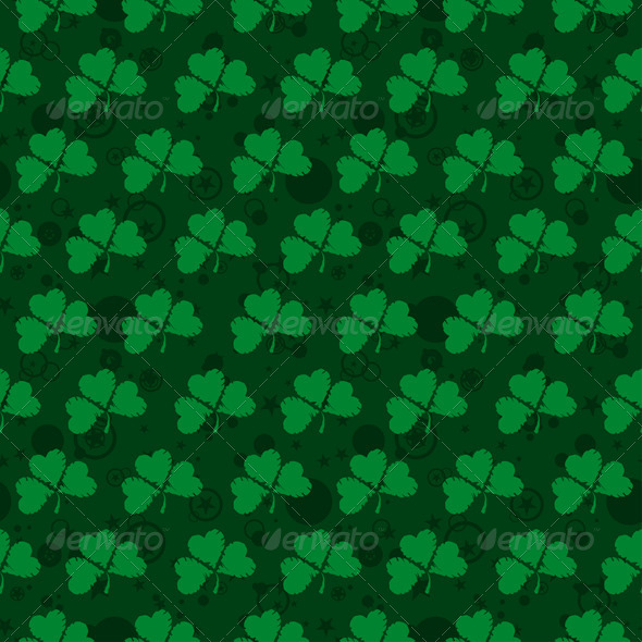 Seamless Pattern with Clovers