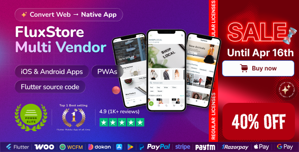 Fluxstore Multi Vendor - Flutter E-commerce Full App