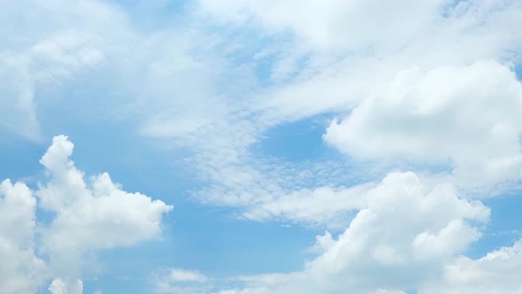 4K Sky Time lapse, Beautiful background, Sky Timelapse of skyscrapers. alt