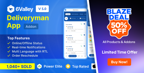 6Valley e-commerce - Delivery Man flutter app