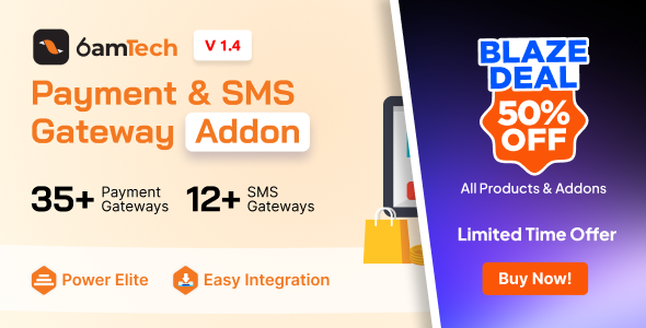 6amTech Payment & SMS Gateway Addon