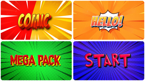 Comic Book Pop Art Text Effects & Backgrounds Pack