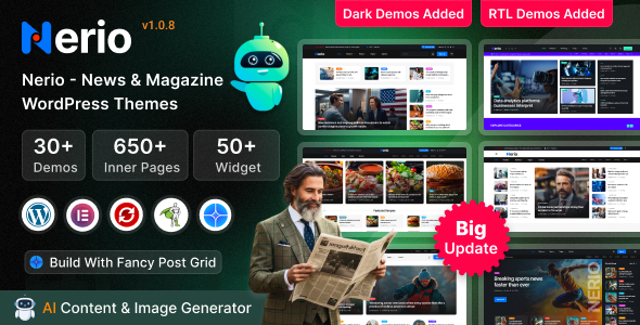 Nerio – News Magazine WordPress Theme