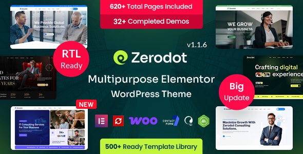 Zerodot - Business & Multipurpose Elementor WordPress Theme
