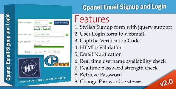 E-mail Cpanel Rejestracja i logowanie