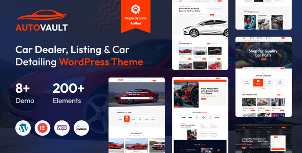 Autovault - Car Dealer, Listing & Car Detailing WordPress Theme