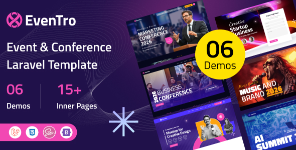 EvenTro - Event & Conference Laravel Template