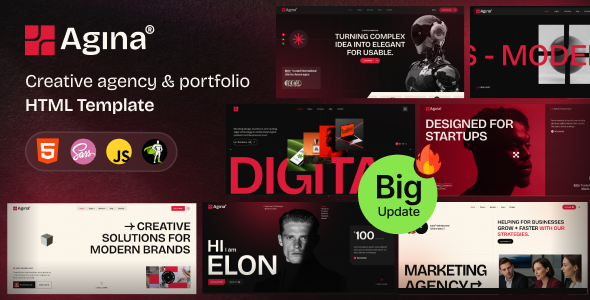 Agina - Creative Agency & Portfolio HTML5 Template