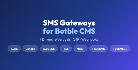 SMS Gateways - Multi-Provider SMS + OTP Plugin for Botble CMS
