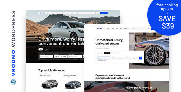 Vroomo – Car Rental & Listing WordPress Theme