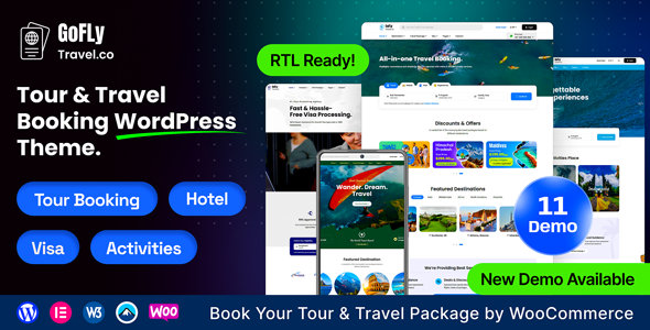 Gofly - Tour Booking and Travel Agency WordPress Theme