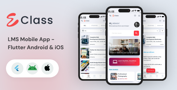 eClass LMS Mobile App - Flutter Android & iOS