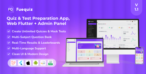 Quiz App & Online Exam System (CBT) with Admin Panel – App + Web + Question Bank