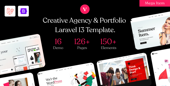 vCamp - Creative Agency & Portfolio Laravel 13 Template
