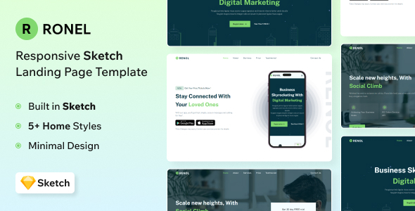 Ronel - Sketch Landing Page Template