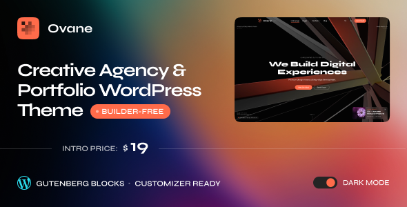 Ovane - Creative Agency & Portfolio WordPress Theme
