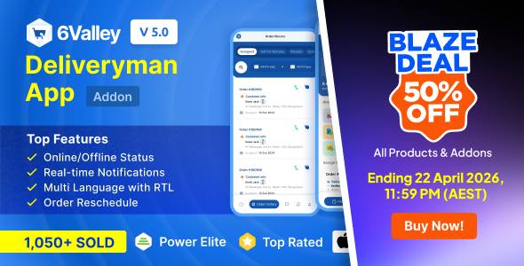 6Valley e-commerce - Delivery Man flutter app