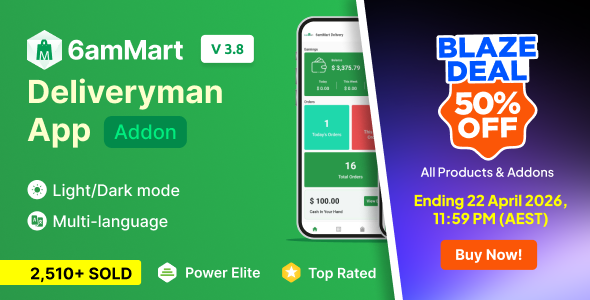 6amMart - Delivery Man App