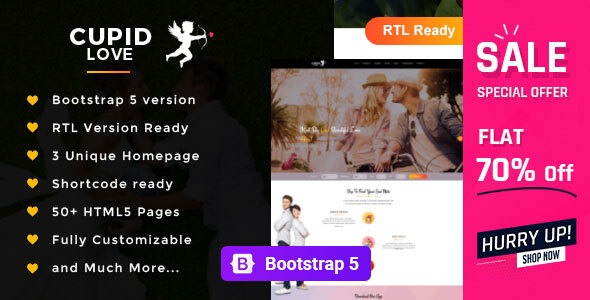 CUPID LOVE - Dating Website HTML5 Template