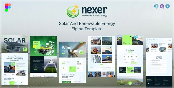 Nexer - Solar And Renewable Energy Figma Template
