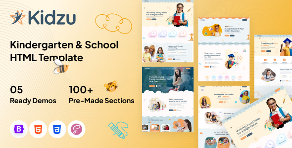 Kidzu - Kindergarten & School HTML5 Template