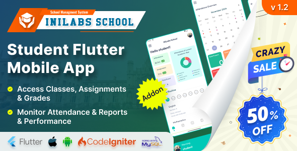 iNiLabs School Express: Student Flutter Mobile App