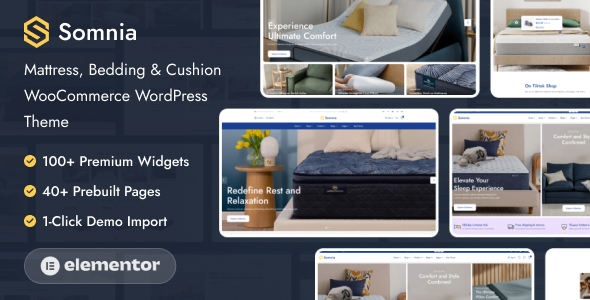 Somnia – Mattress, Bedding & Cushion WooCommerce WordPress Theme