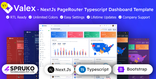 Valex - NextJS PageRouter Typescript Dashboard Template